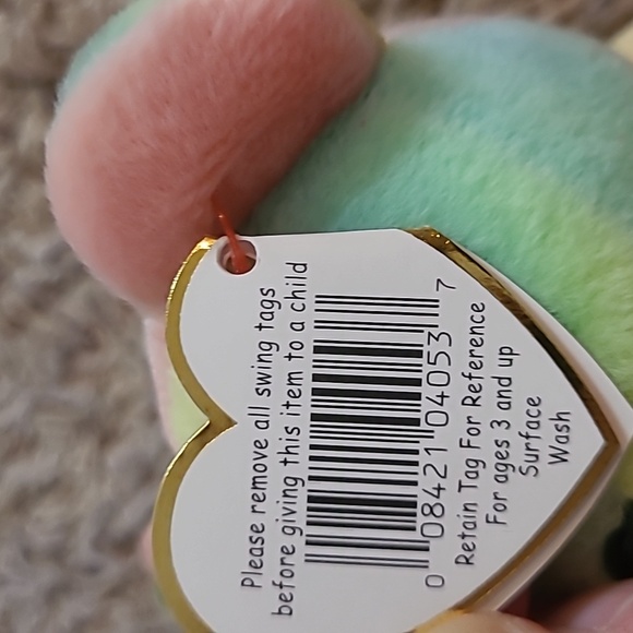 Ty Beanie Babies Peace the Bear Tie Dye Plush 1996 - Picture 4 of 7